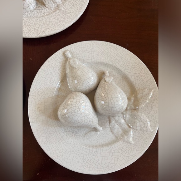 Tromp-l’oiel Vintage Crackled Fruit Plate Set- RARE - Picture 5 of 12